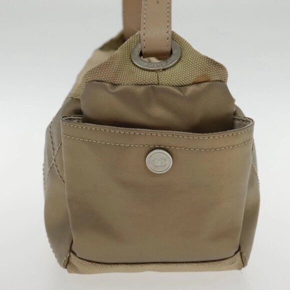 CHANEL Paris Biarritz Shoulder Bag Coated Canvas Gold Tone CC Auth ar12598 - Picture 3 of 16